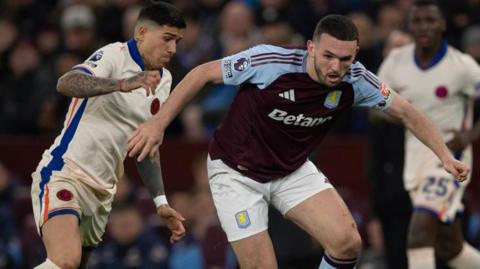 Action from a Chelsea v Aston Villa Premier League match
