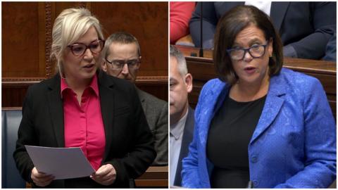 Michelle ONeill on the left and Mary-Lou McDonald