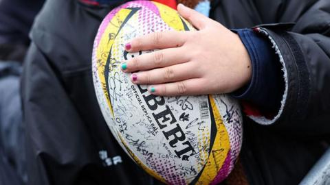 Signed rugby ball