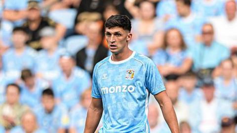 Bobby Thomas playing for Coventry in a pre-season friendly with Spanish side Real Betis 