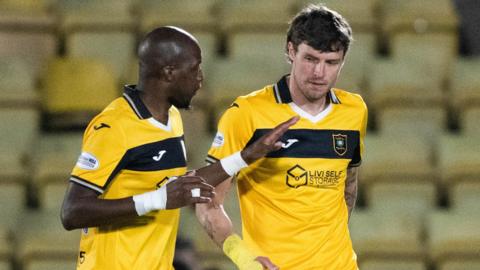 Livingston players celebrating