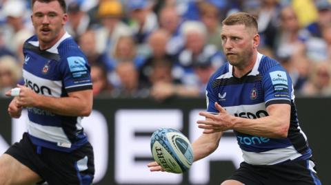 Bath's Finn Russell in action against Sale