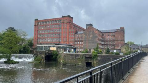 The Belper mills complex and the River Derwent