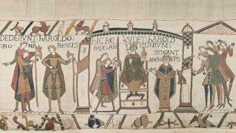 A section of the Bayeaux Tapesty.