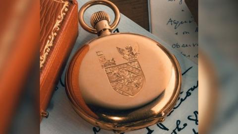 Gold pocket watch