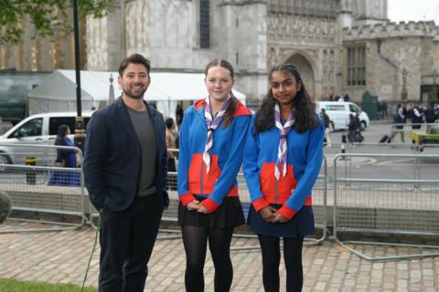 Ricky and children in London