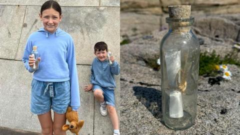 Grace and Harry and her message in a bottle