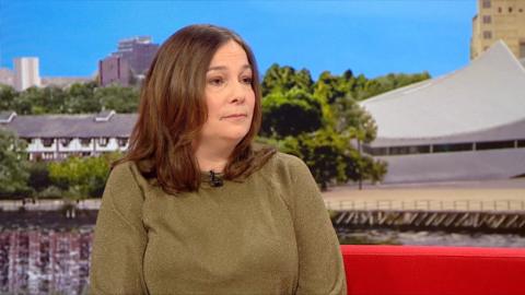 Ros Dowey on BBC Breakfast sofa