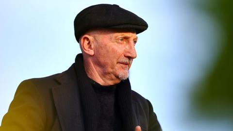 Ian Holloway arriving at Cambridge