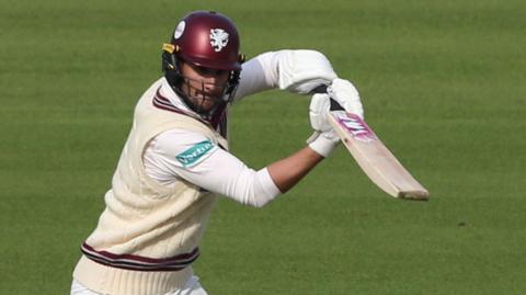 Somerset's Lewis Gregory batting