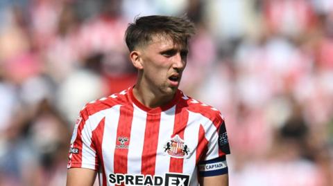 Sunderland captain Dan Neil playing at the Stadium of Light 