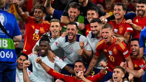 Spain celebrate