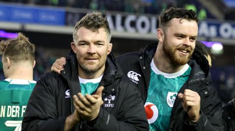 Peter O'Mahony and James Ryan pictured after Ireland's win over Scotland