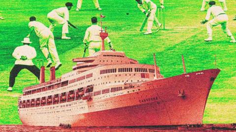 Image of a boat and England team