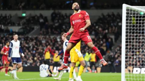 Mo Salah celebrates