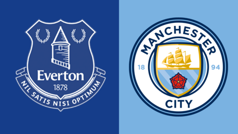 Everton and Manchester City club badges