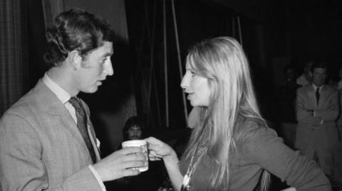 Prince Charles and singer Barbra Streisand in 1974