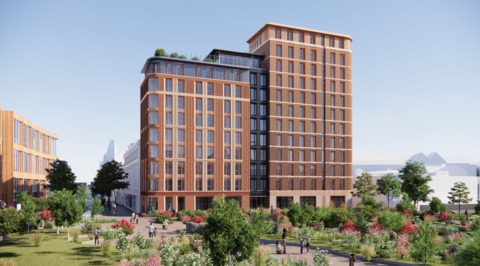 Proposed student accommodation near part of the old Broadmarsh shopping centre in Nottingham