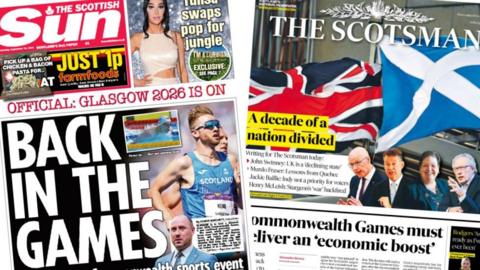 Composite image of the Scottish Sun and the Scotsman