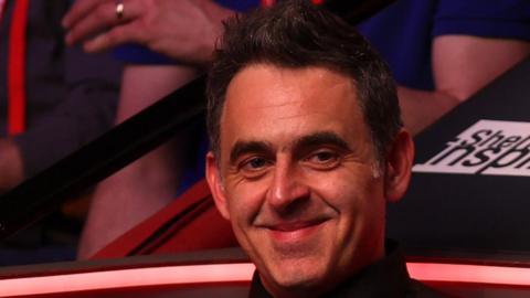 Ronnie O'Sullivan smiles