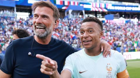 Jurgen Klopp and Kylian Mbappe