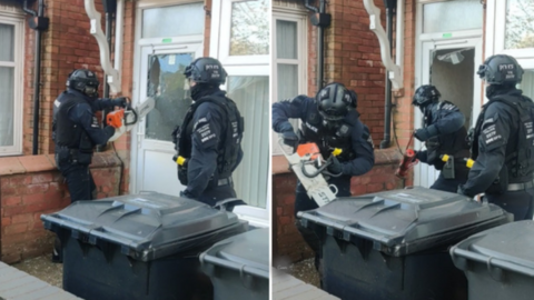 Police executing a warrant