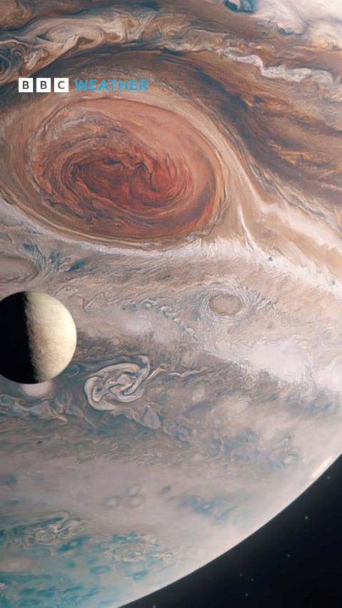An image of the planet Jupiter