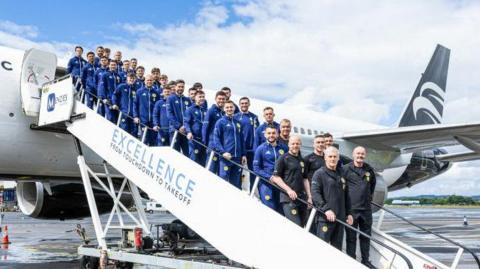 The Scotland party are on their way to the World Cup