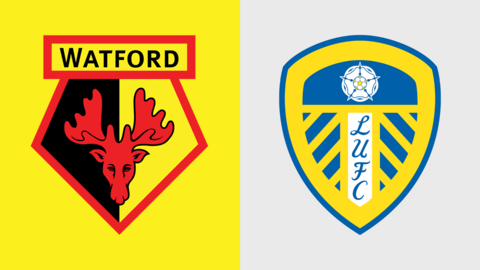 Watford and Leeds United club badges