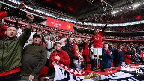 Manchester United fans at Wembley