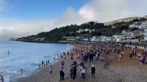 Swimmers head into water for Boxing Day swim