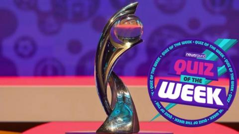 women's euros trophy with quiz logo