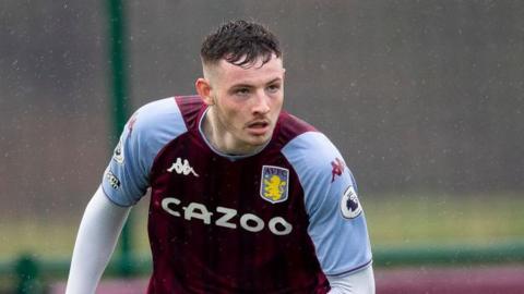 Kerr Smith in action for Aston Villa U21s