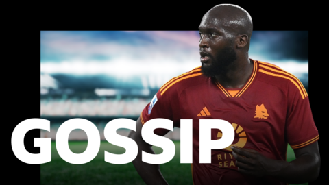 'Gossip' graphic with an image of Romelu Lukaku