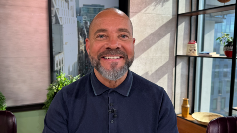 Kevin Duala in the Morning Live studio