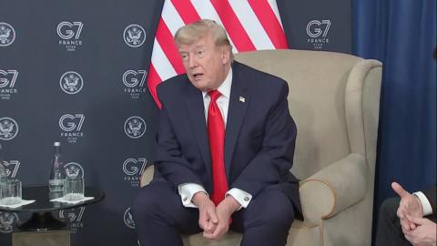 US President Donald Trump at G7 summit in France