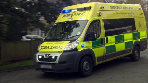An ambulance vehicle