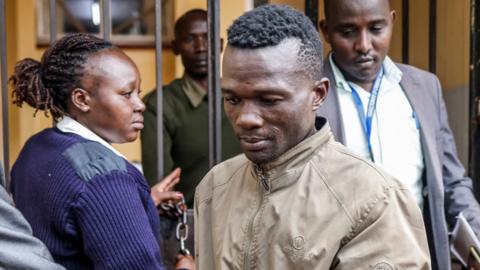 Collins Jumaisi Khalusha is escorted to the Kiambu law courts - 16 July 2024