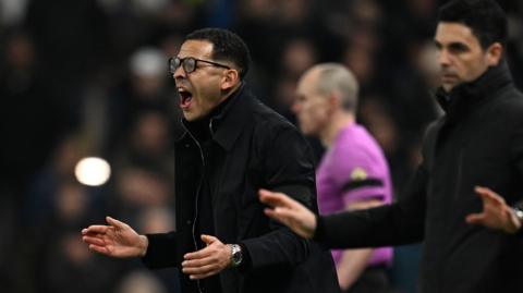 Liam Rosenior shouts from touchline