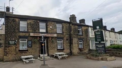 Google Street View image of the Green Dragon pub on Cote Lane, in Thurgoland