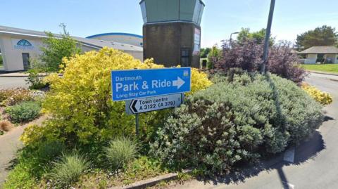 Dartmouth Park and Ride sign