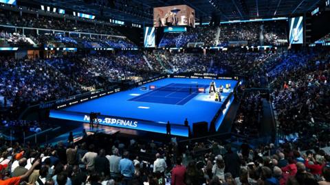 A general view during a match on day two of the ATP Finals