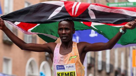 Moses Kemei won the Dublin Marathon in a time of 2:08.46