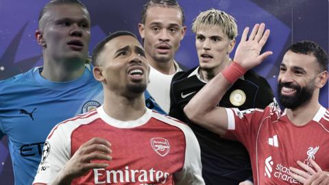 Haaland, Jesus, Simons, Garnacho and Salah.