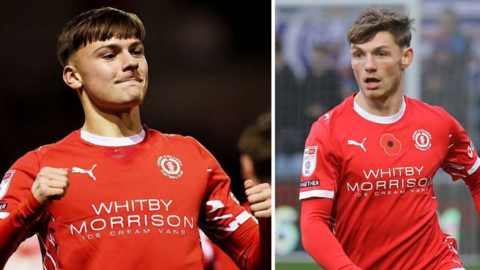 Split photograph graphic of Emre Tezgel on the left and Tommi O'Reilly on the right