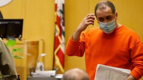 Nima Momeni arrives in court at the Hall of Justice on May 18, 2023 in San Francisco, California. Momeni was convicted in the murder of Cash App founder Bob Lee