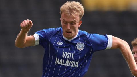 Cardiff midfielder Eli King in action
