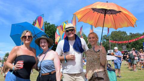 Festivalgoers at the Isle of Wight Festival were keeping cool