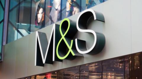 The storefront of an M&S branch
