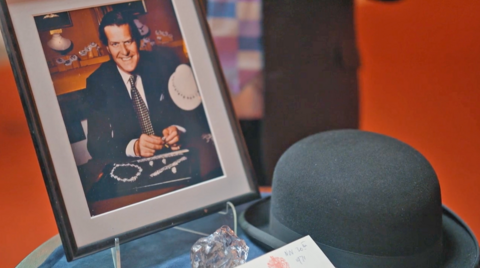 Portrait of Bill Summers on display.